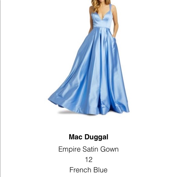 Mac Duggal Gown in French Blue - Picture 4 of 5